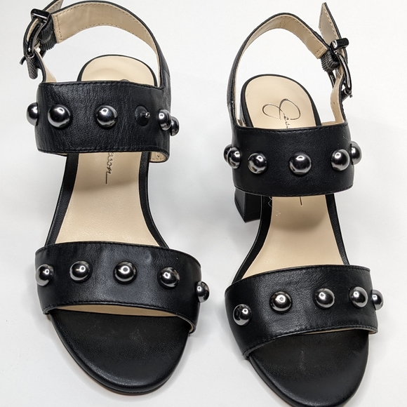 Jessica Simpson JS-Madrie Black Studded Heel Size 6.5 - Picture 4 of 9